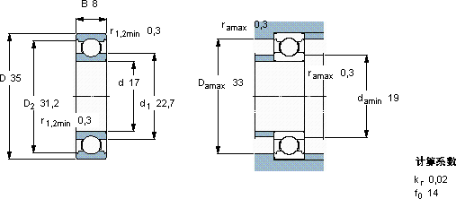 SKF16003 *轴承图纸