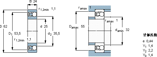 SKF2305 ETN9轴承图纸