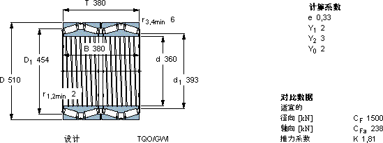 SKF332059轴承图纸