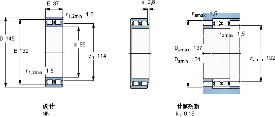 SKFNN 3019 TN9/SP轴承图纸