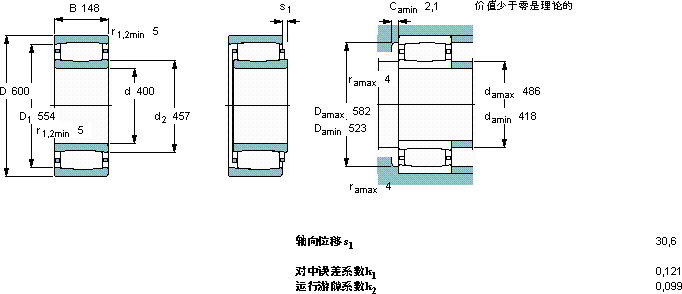 SKFC 3080 M *轴承图纸