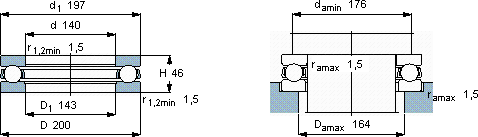 SKF51228轴承图纸