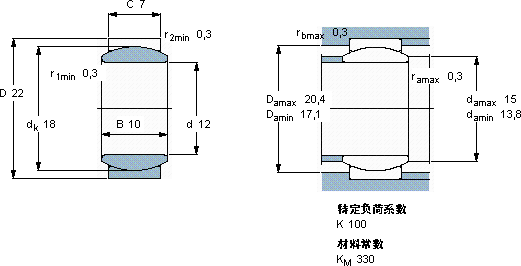 SKFGE 12 E轴承图纸