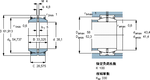 SKFGEZ 108 ES-2RS轴承图纸
