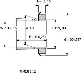 SKFSNW 32x5.3/8轴承图纸