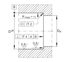 INA推力角接触球轴承 ZKLF30100-2RS, 双向，螺钉安装，两侧唇密封