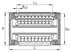 INA直线球轴承 KS40-PP, 两侧唇密封