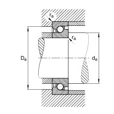 FAG推力角接触球轴承 BSB035072-T, 单向，接触角 α = 60°，限制公差
