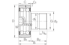 INA螺栓型滚轮 KR5202-2RS, 双列，两侧唇密封