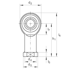 INA杆端轴承 GIKPR30-PW, 根据 DIN ISO 12 240-4 标准，带右旋小螺距内螺纹，需维护