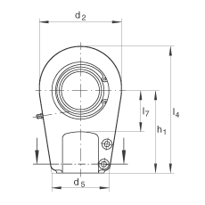 INA液压杆端轴承 GIHRK110-DO, 根据 DIN ISO 12 240-4 标准，带右旋螺纹夹紧装置，需维护