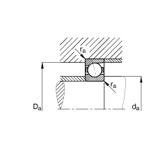 FAG主轴轴承 B7213-C-T-P4S, 调节，成对安装，接触角 α = 15°，限制公差