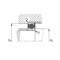 FAG主轴轴承 HCB7207-E-2RSD-T-P4S, 调节，成对或单元安装，接触角 α = 25°，陶瓷球，两侧唇密封，非接触，限制公差