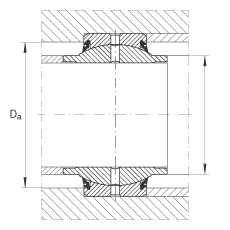 INA关节轴承 GE30-HO-2RS, 根据 DIN ISO 12 240-1 标准, 需维护，两侧唇密封