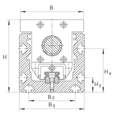 INA直线执行器 MKUE-25-KGT05, 带有四排球的滑块