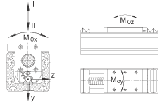 INA直线执行器 MKUSE25-KGT20, 带有六排球的滑块