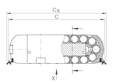 INA直线滚子轴承 RUS38206-KS, 带润滑结构