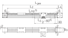 INA直线执行器 MKLF52155-ZR, 两个滑块在相反方向运动