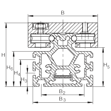 INA直线执行器 MKLF52155-ZR, 两个滑块在相反方向运动