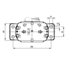 FAG直立式轴承座 SD3164-H-TS-AL-L + 231SM300-MA, 剖分的调心滚子轴承，迷宫密封，脂润滑