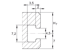 INA直线执行器 MKUVE20-KGT05, 带有四排球的滑块