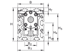 INA直线执行器 MKUVE20-KGT05, 带有四排球的滑块