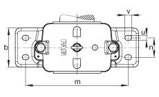 FAG直立式轴承座 S3076-H-N-FZ-AL-L + 23076B-K-MB, 剖分，用于带锥孔和紧定套的调心滚子轴承，毛毡密封，脂润滑